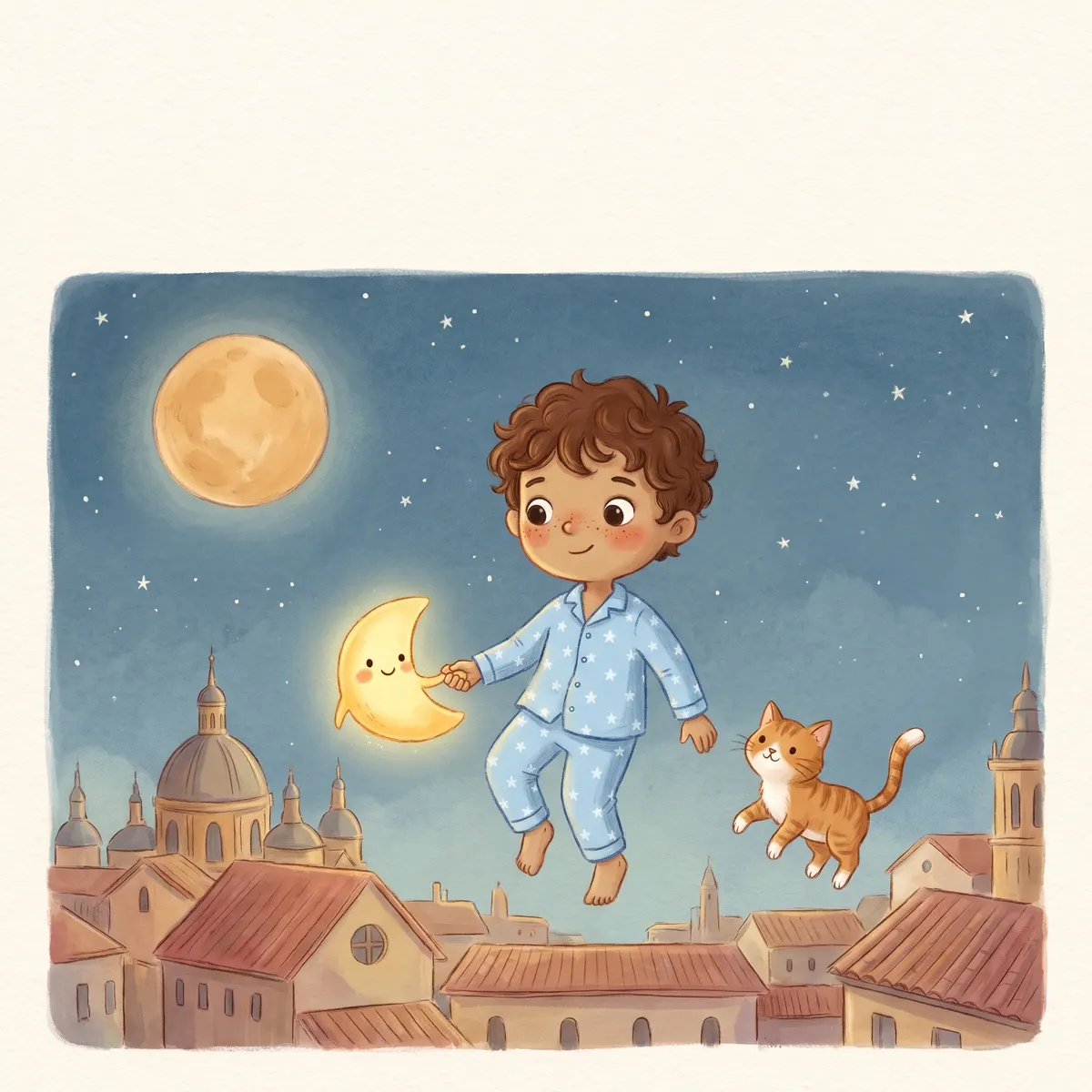 Leo y la luz de la luna